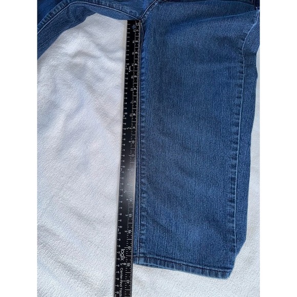 Riders Lee Jeans Size 8 Solid Blue Denim - Picture 12 of 14